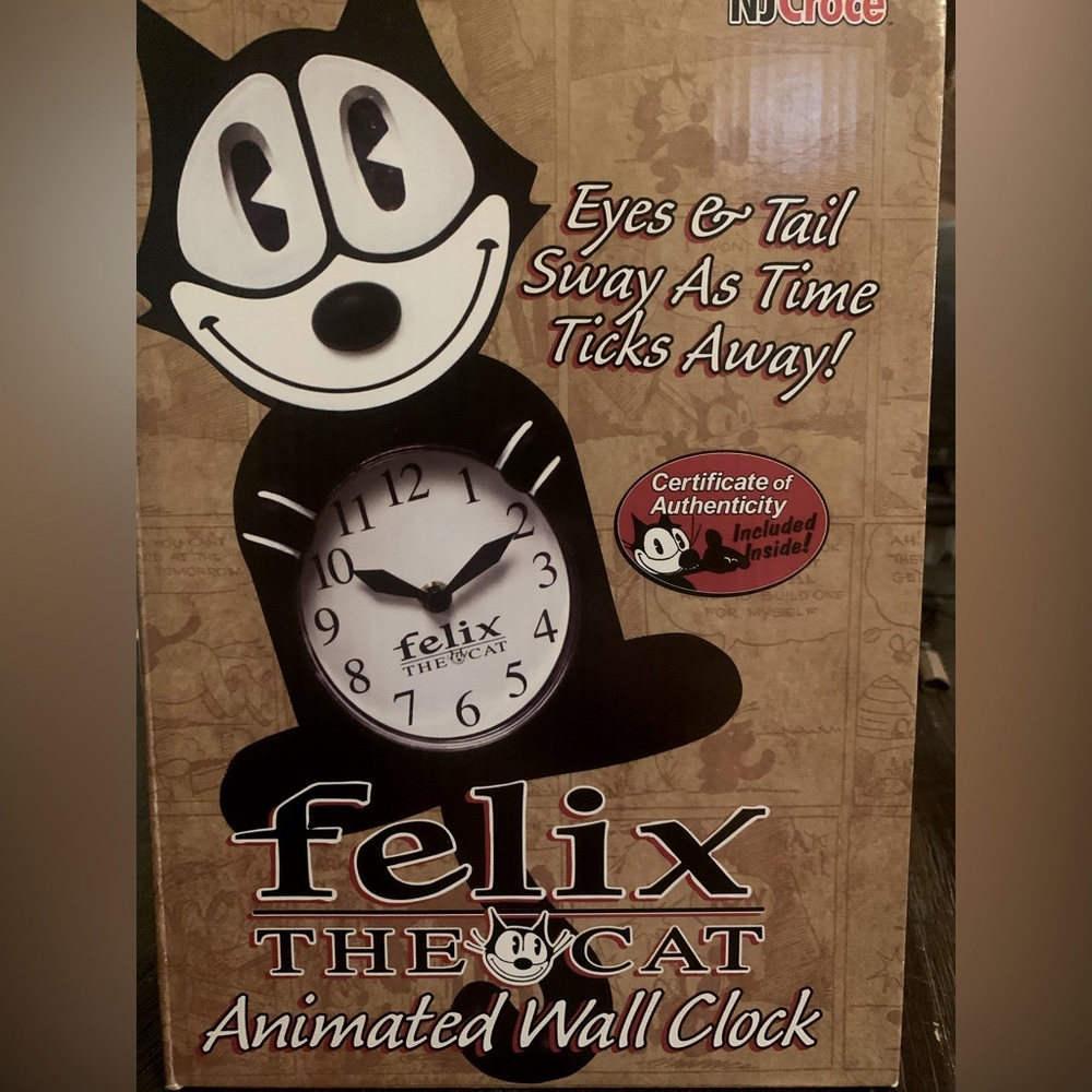 Black Wall Clock Retro Decor